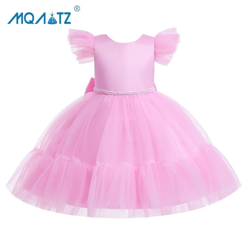 Vestido de Festa Sem Costas para Crianças Meninas Princesa Dama de Honra L5293 7ICY