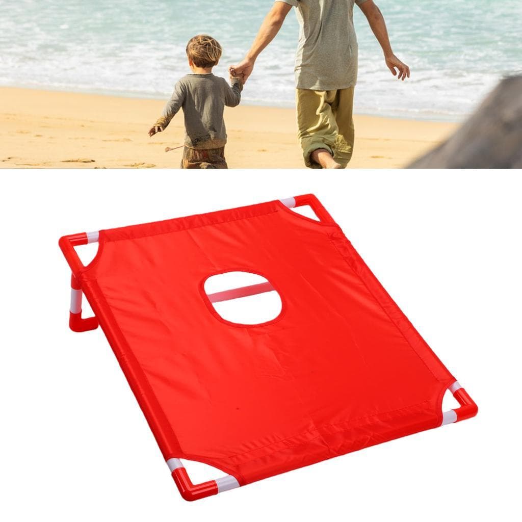 BestautyMall01-BR Conjunto Cornhole portátil emoldurado em PVC Jogo de arremesso ao ar livre com 2 placas 6 sacos de