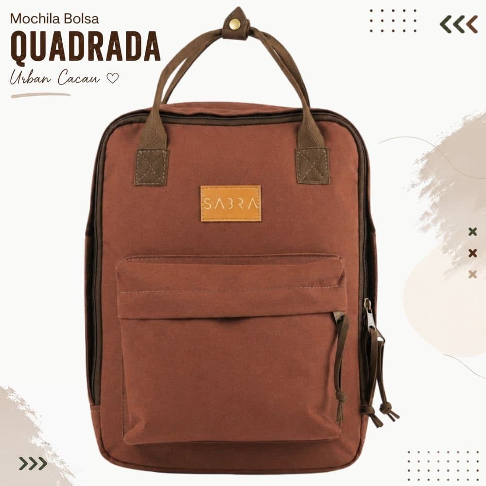 Mochila Bolsa Quadrada Urban Cacau Sabra