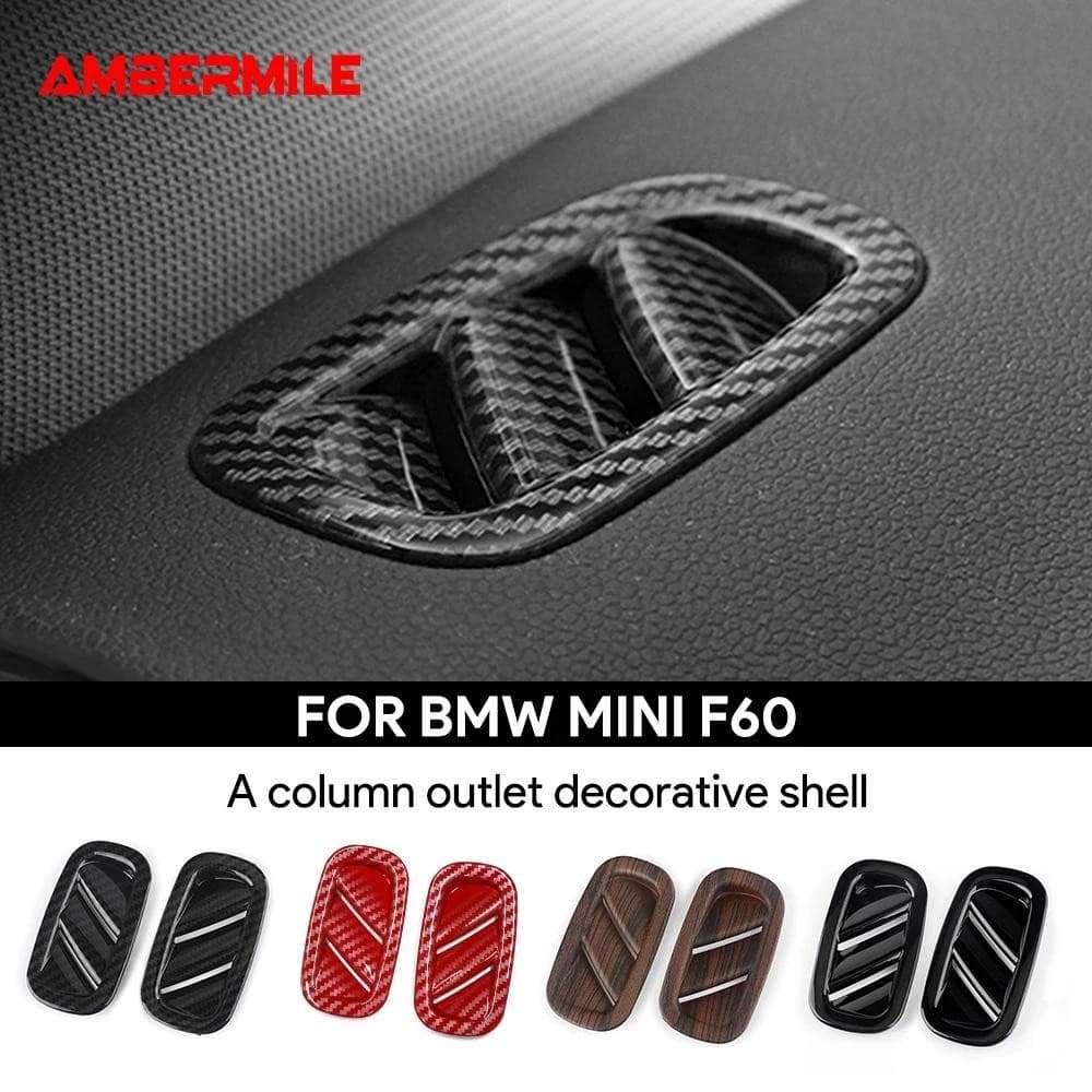 AMBERMILE ABS Para Mini Cooper F60 Countryman Painel De Saída De Ar Uma Coluna Tampa De Ventilação Decoração Moldura Int