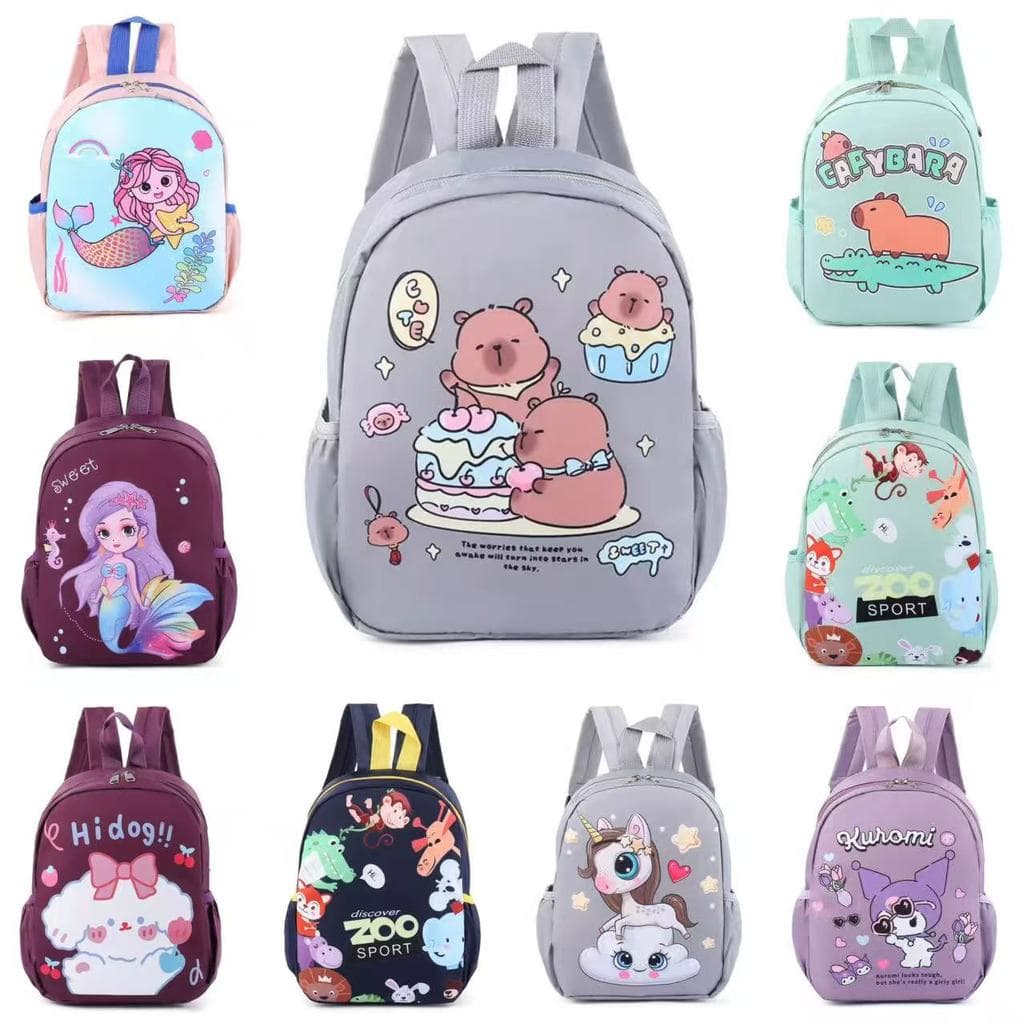 Mochila Infantil Pequena Fofa Menino e Menina para Creche Passeio