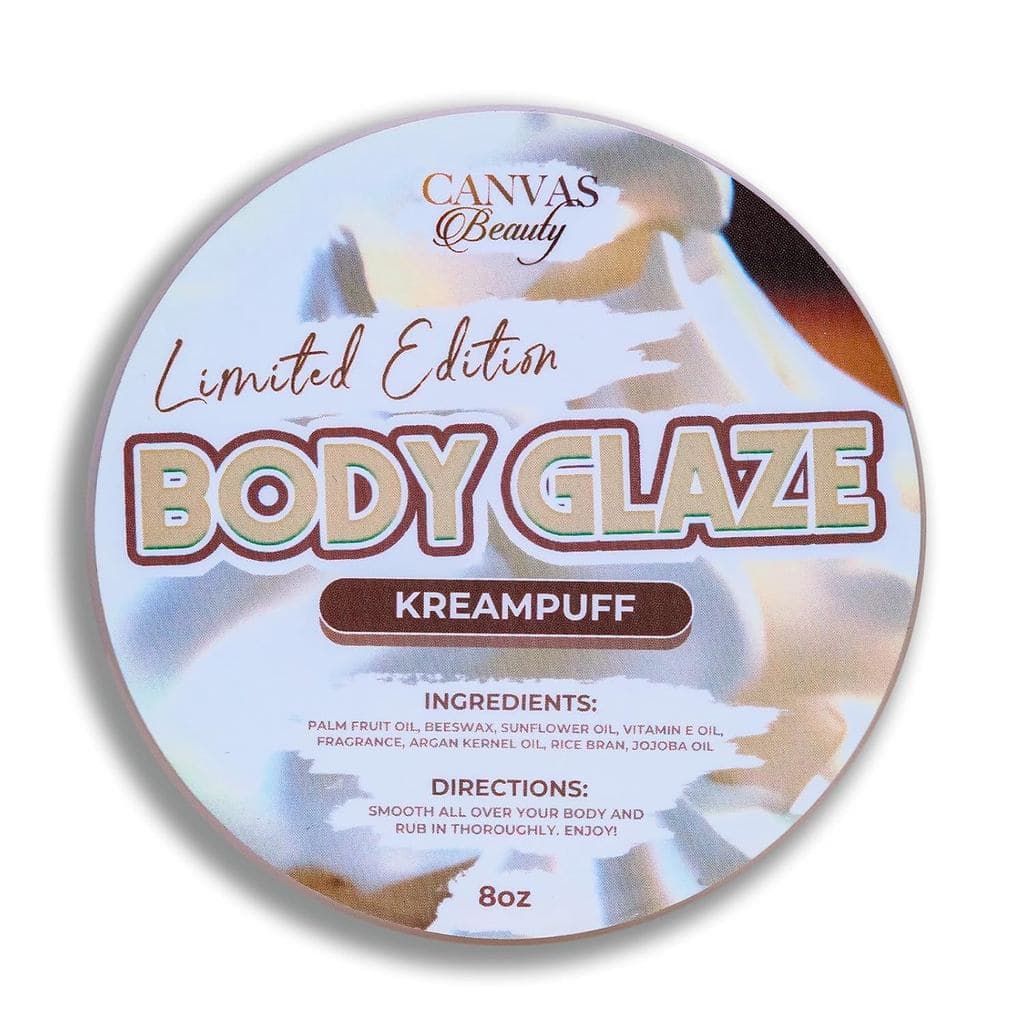 Canvas Beauty Body Glaze, Kreampuff - Manteiga Corporal Hidratante e Não Oleosa para Mulheres com Cera de Abelha, Óleo d