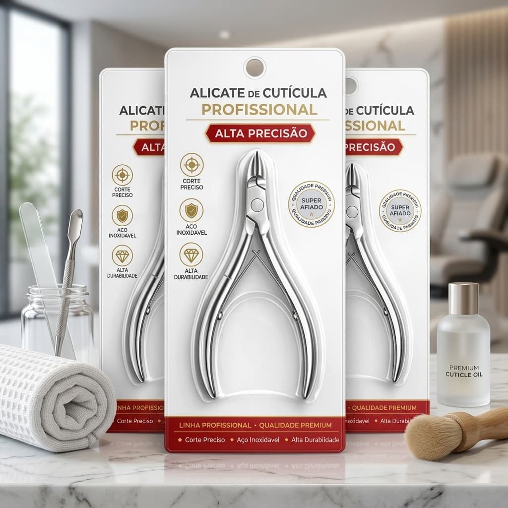 Alicate De Cutícula Inox Antiferrugem Lavável Para Kit De Beleza E Cuidados Unhas