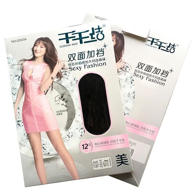 Milhares de nós produtos pontiagudos 12D Ultra-fino núcleo-fiado sensação de seda Plus Size meias gordura mm dupla face