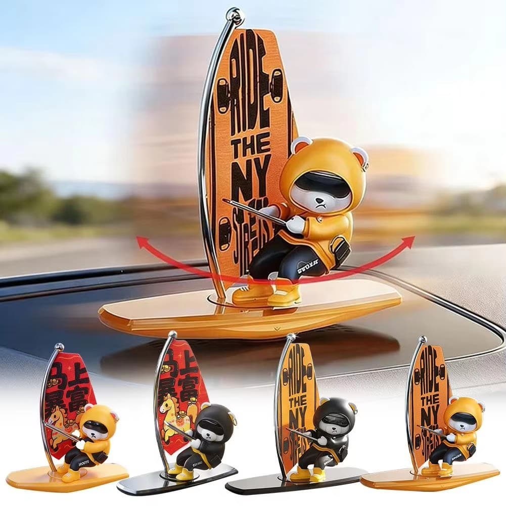 Novas Decorações Do Painel Carro Surf Urso Console Central Ornamentos Bonito Dos Desenhos Animados Criativo De Acessório