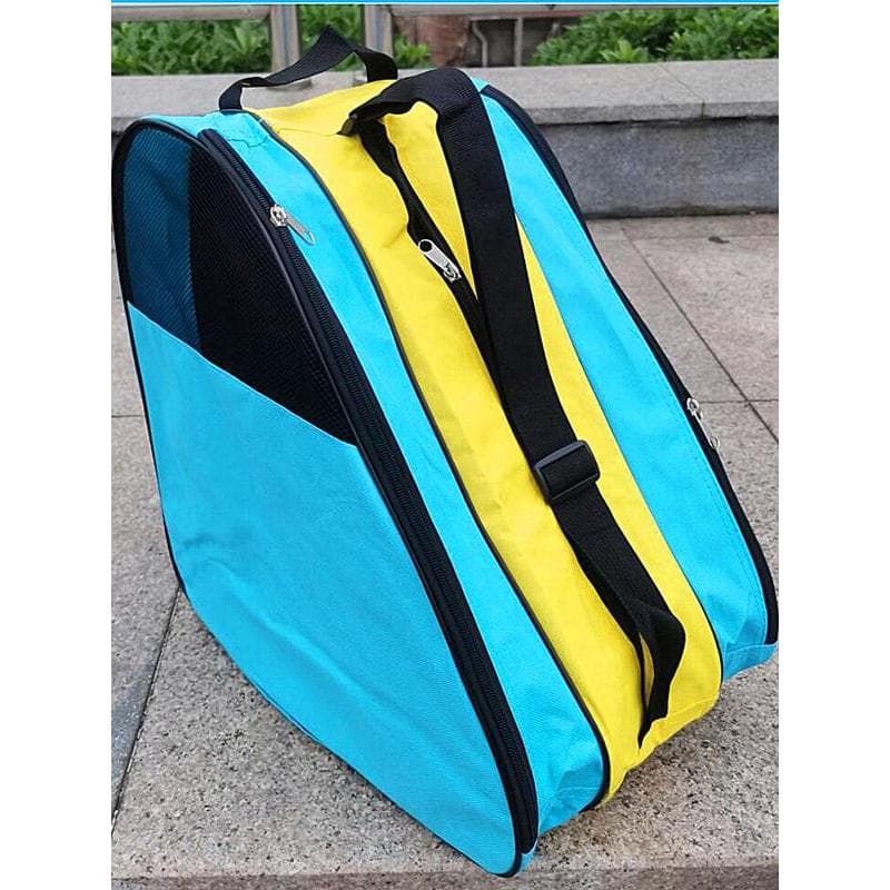 Patins mochila patins saco azul armazenamento de futebol crianças patins adulto masculino botas de esqui menina