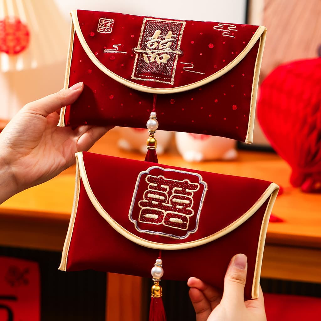 Tecido Envelopes vermelhos casamento dedicado 2026 novo estilo Li Shi Feng pais mudança boca taxa Jing chá casamento dez