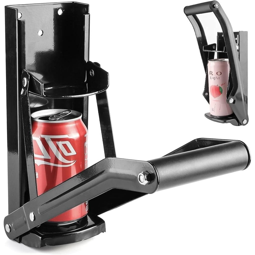 Esmagadores de Latas para Reciclagem - Esmagador de Latas de Alumínio de 16 oz de Alta Resistência Montado na Parede - E