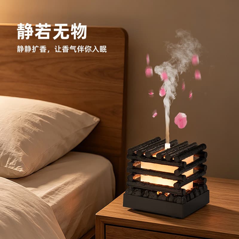 26 novo estilo fogueira aroma difusor usb casa escritório Desktop simulação colorido chama hidratante aroma difusor