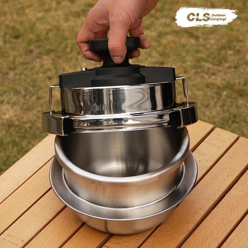 CLS Mini Panela de Pressão 1.2L Auto-Condução Viagem Portátil 1 ~ 2 Pessoas Panela de Pressão Camping Panela de Indução