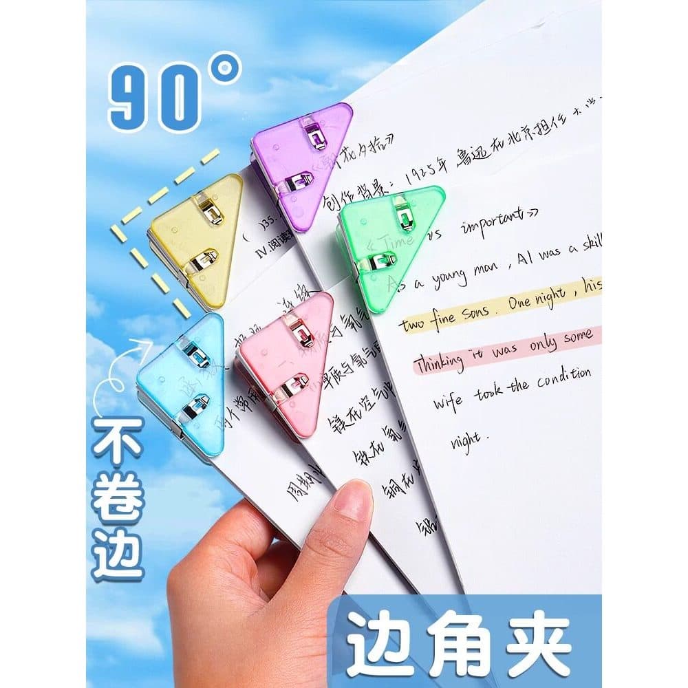 Clipe triangular transparente transparente A4 Arranjo de armazenamento de papel de teste Ferramenta útil Papel de dados