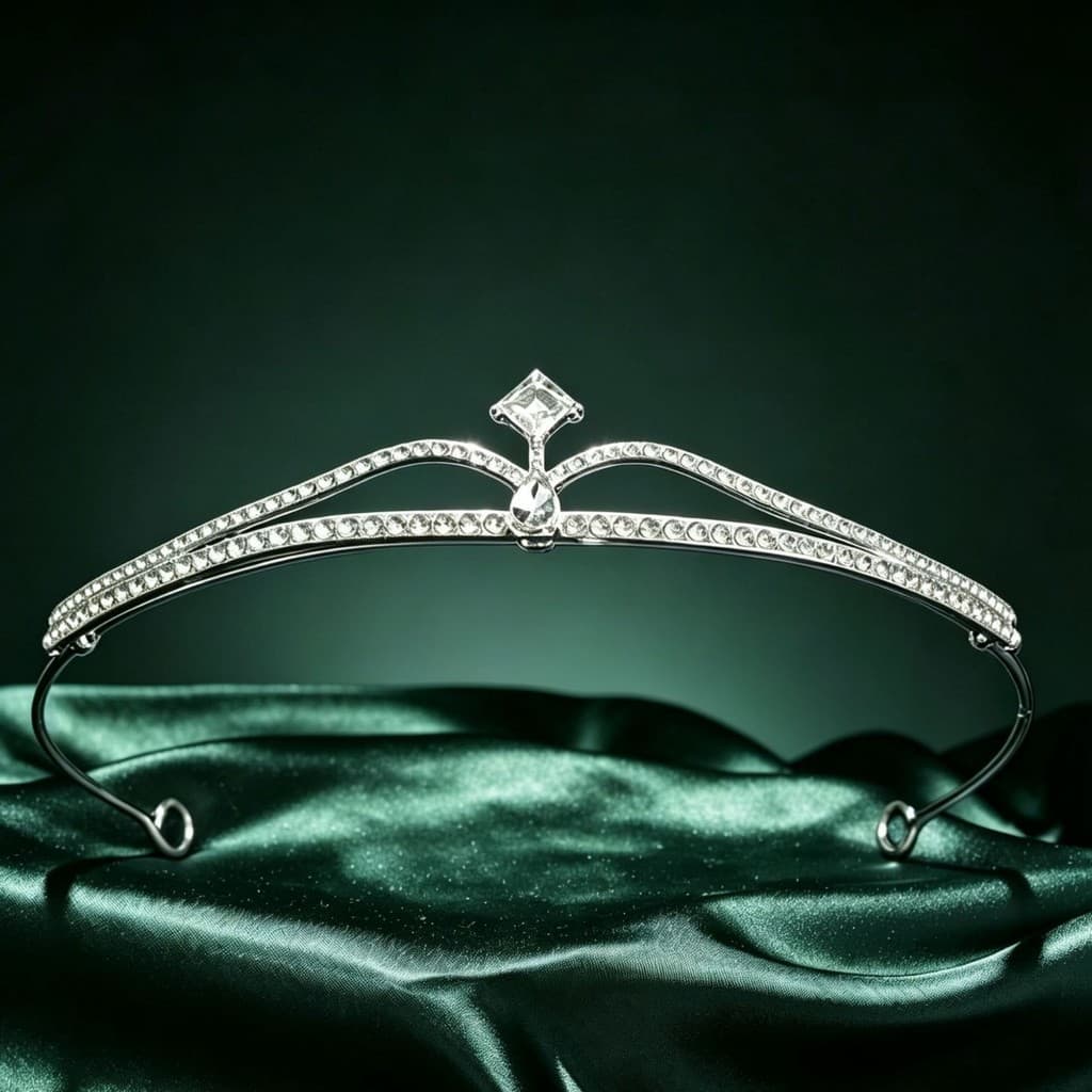 Acessório de cabelo estilo coreano, coroa de noiva, adorno de cabeça de casamento requintado e simples, tiara para espet