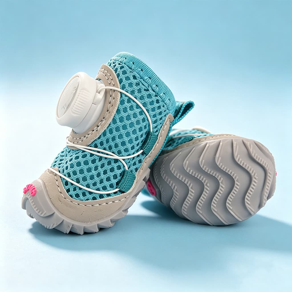 Sapatos Para Cães Pequenos , Botas De Malha Respirável Cachorros Com Fivela Rotativa , Protetor Macio De Patas Antiderra