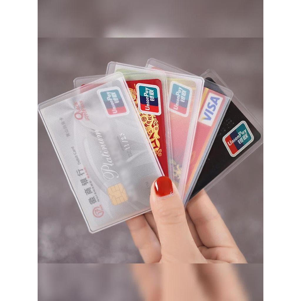 Pacote de 5 unidades frete grátis fosco Anti-magnético banco cartão de ônibus de crédito Silicone transparente identidad