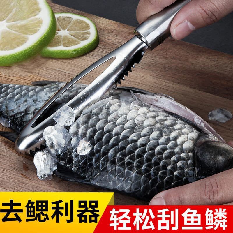 Raspador de plaina de escama de peixe, ferramenta útil para escala de peixe, raspador Anti-respingos, faca de escova de