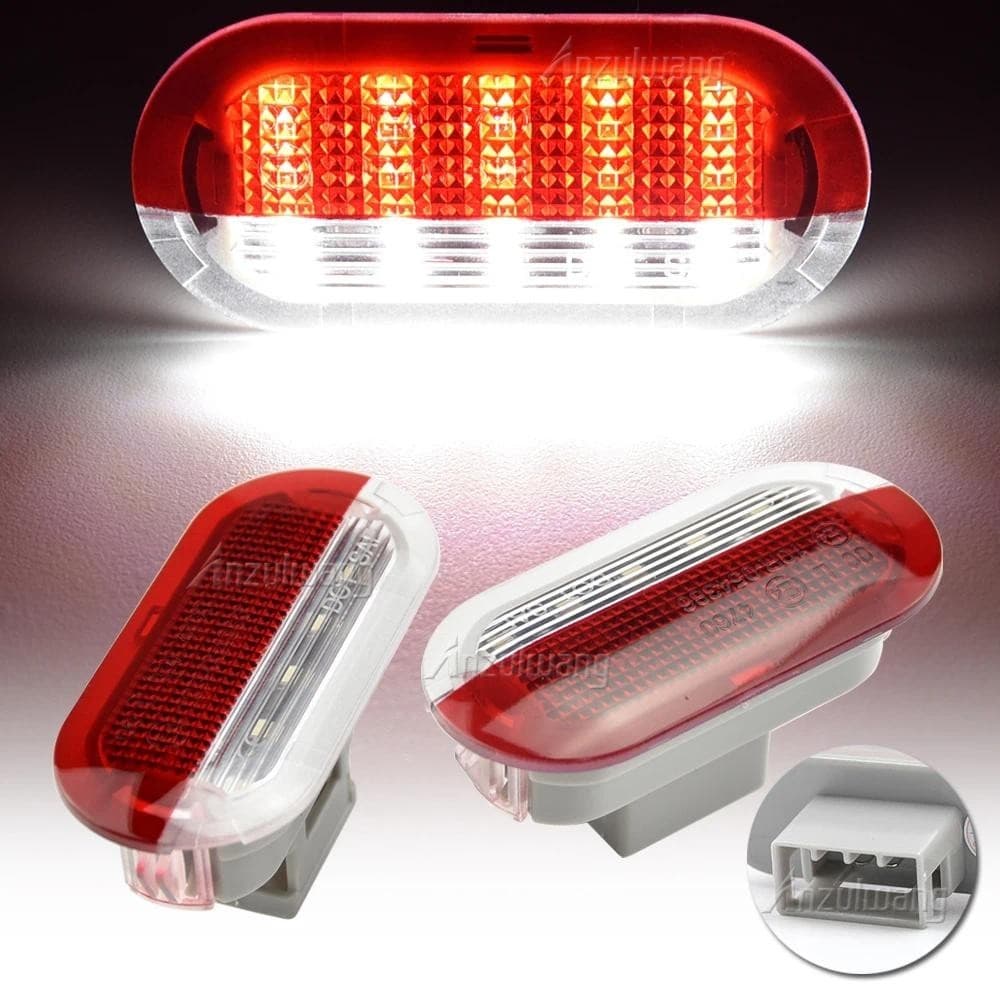 Luzes De Cortesia Led Brancas/Vermelhas Sob Lâmpadas De Advertência Para VW Golf MK3 MK4 Jetta Beetle Touran Polo Vento