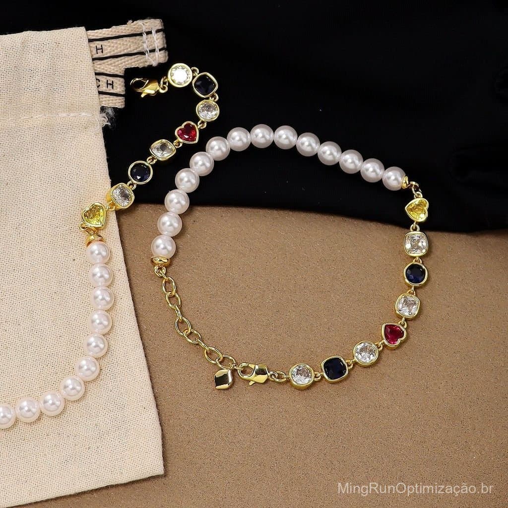 Pulseira de Zircônia Colorida e Brilhante Dopamine para Mulheres, Luxo Leve, Exclusiva, Requintada, com Sensação de Alta