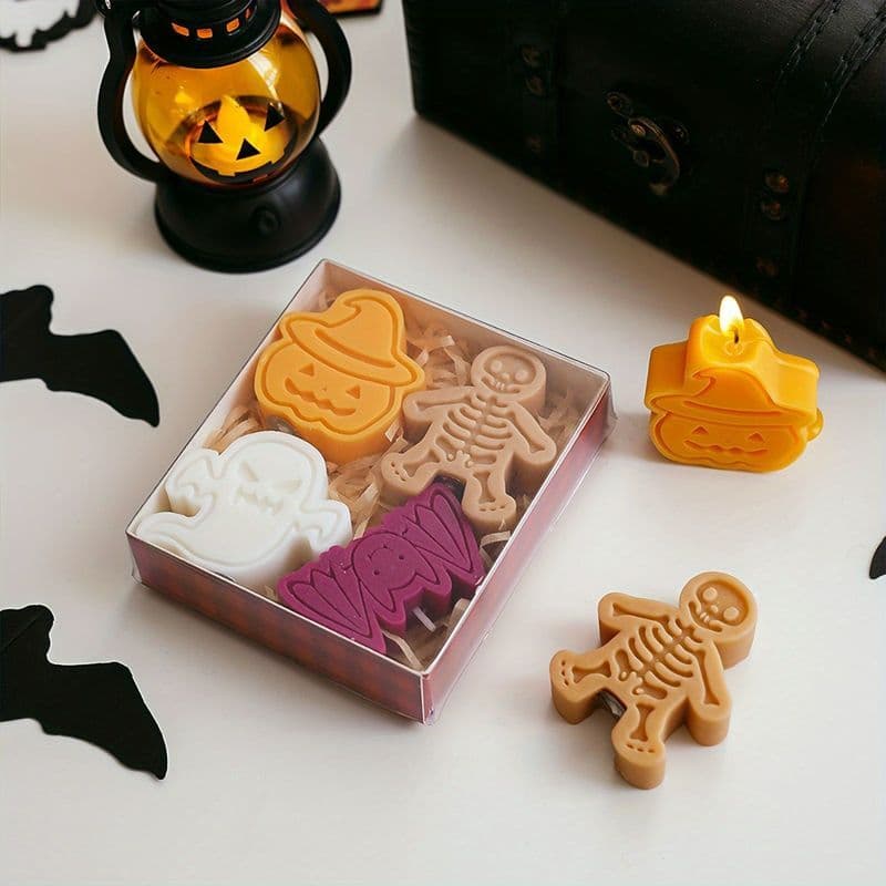 Pronto estoque Halloween Natal Aromaterapia Presentes Velas Acompanhando Fragrância de Abóbora Enfeites Criativos Atmosf