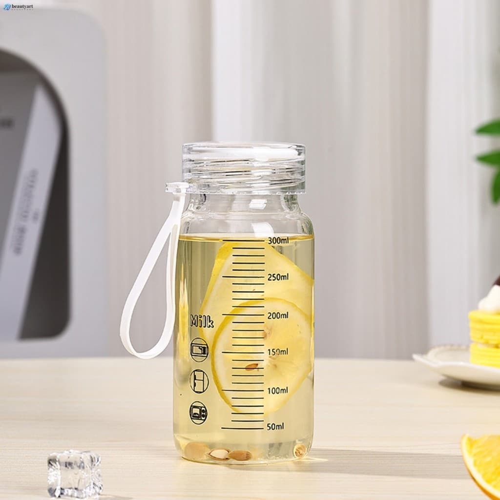 Copo De Café De Vidro Borossilicato 300ml Resistente Ao Calor Com Marcas De Medição Portátil Para Escritório Doméstico