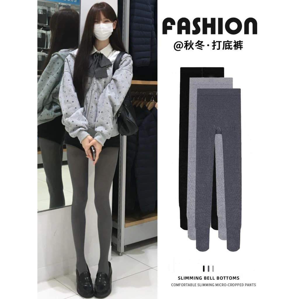 Cinza cintura alta leggings mulheres outono inverno calças compridas exterior usar mais magro olhar forro de lã engrossa