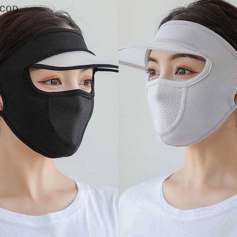 [YSB] Protetor Solar Feminino Fino E Respirável De Seda Gelada , Pescoço Longo , Máscara Facial Completa , Verão BR