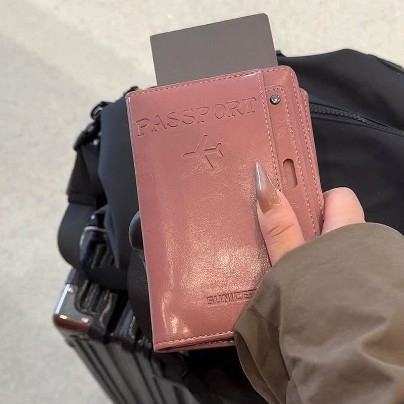 Porta-passaporte multifuncional três em um, capa protetora, porta-cartões, bolsa de armazenamento de documentos, porta-b