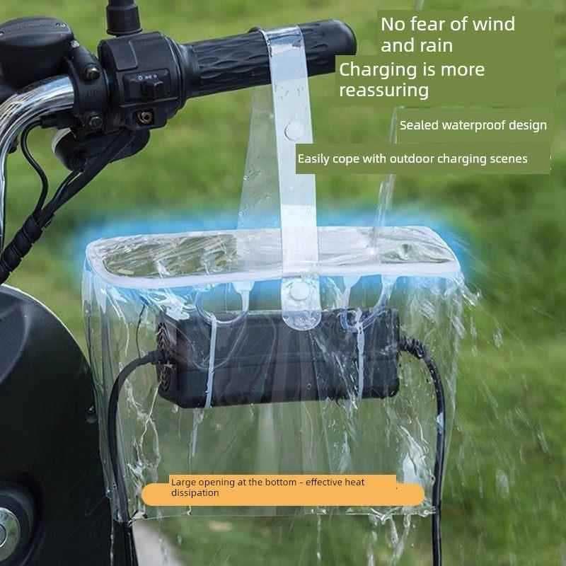 Carregador de carro elétrico saco à prova dwaterproof água bateria carro capa chuva caixa armazenamento capa protetora a