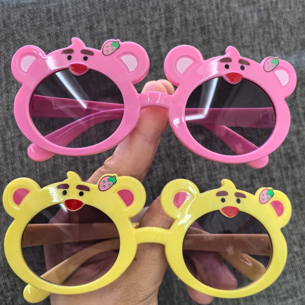 Crianças óculos de sol meninas meninos morango urso óculos de sol protetor solar na moda 2025 novo estilo Anti-ultraviol
