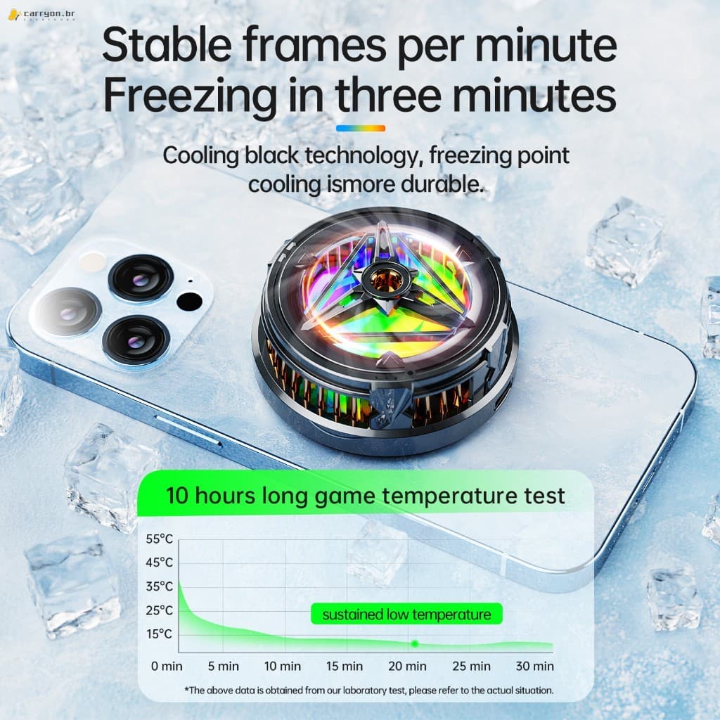 Radiador De Jogos Com Afundamento Térmico , Ventilador Para Celular , Refrigerador Portátil Turbofan