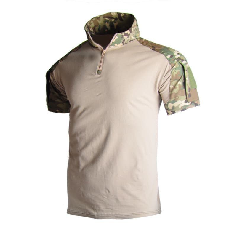Hanye roupas camufladas Top de manga curta g2 sapo roupas de treinamento roupas táticas ao ar livre respirável resistent