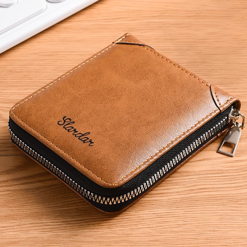 carteira masculina carteira masculina com ziper Nova carteira masculina curto zíper moeda bolsa pequena na moda carteira