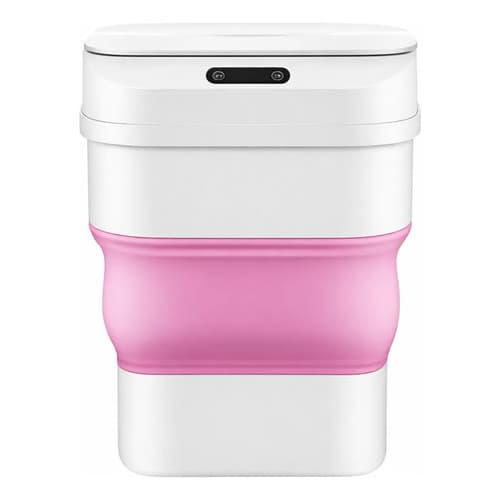 Lixeira Automática Dobrável Com Sensor inteligente de movimento Rosa