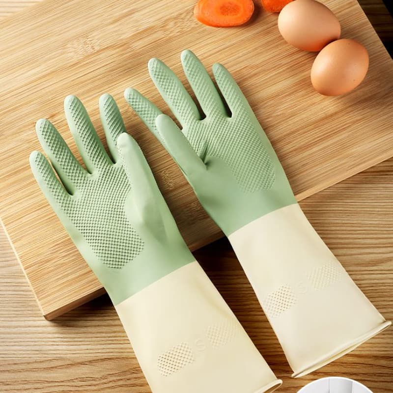 Luvas de lavar louça domésticas femininas quatro estações à prova d'água durável panela de cozinha lavagem de legumes ro