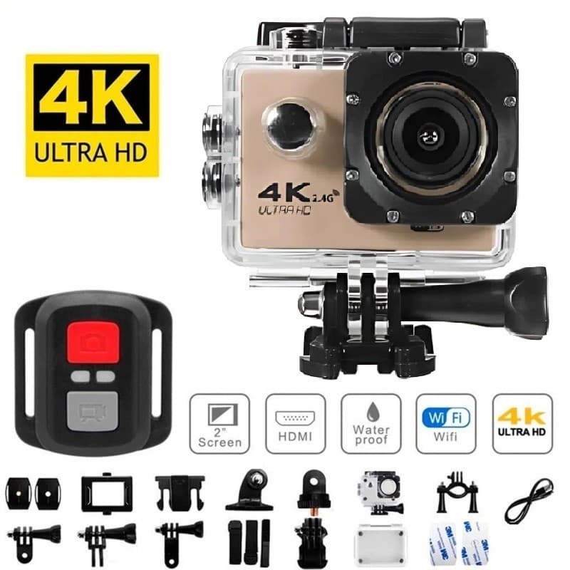 Câmera WIFI esportiva Full HD 4K à prova d'água 30 metros à prova d'água com controle remoto Voltikk