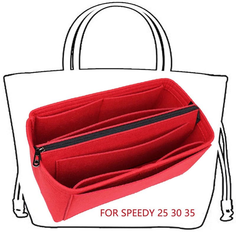 Para SPEEDY 25 30 35 Bolsa Organizadora de Cosméticos Portátil, Inserto de Tecido de Feltro, Bolsa de Viagem Interna Nev