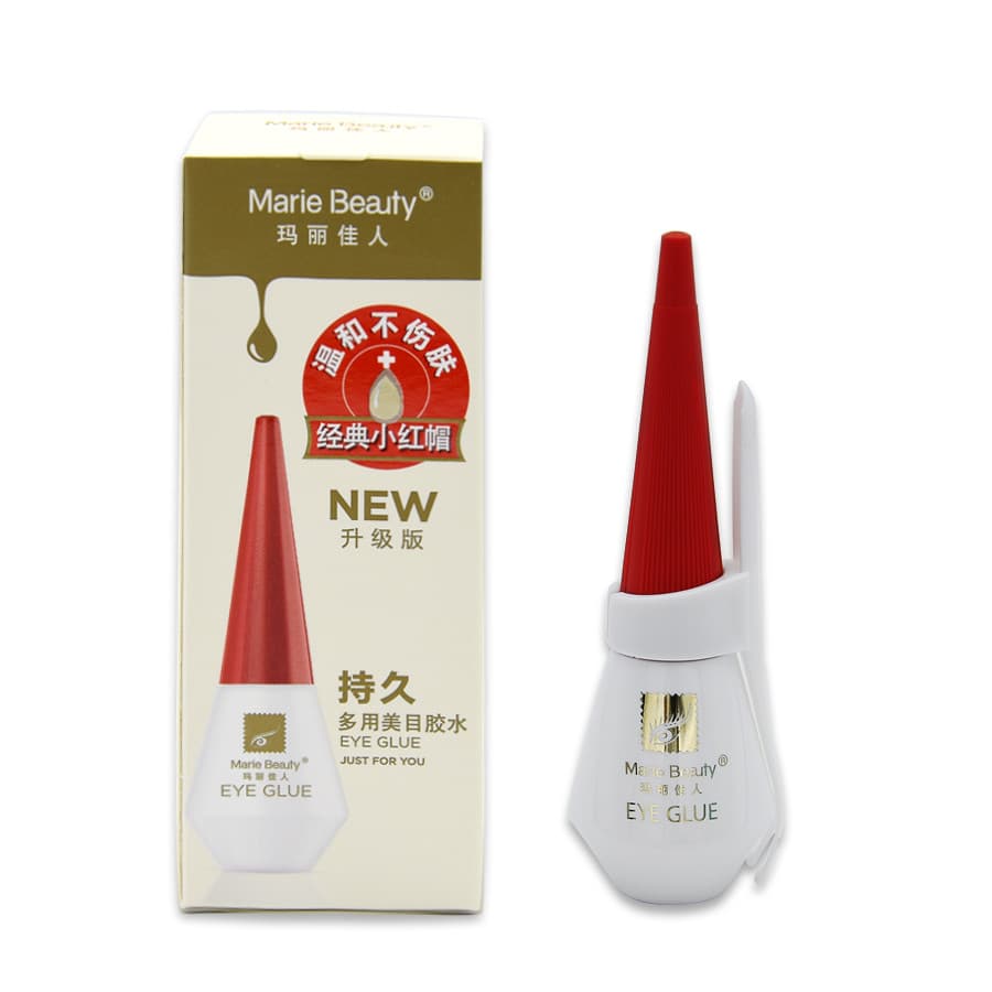 Cola para cílios postiços/Mary Lady/cola para cílios cola para pálpebras duplas/cola de beleza multiuso/tampa vermelha f