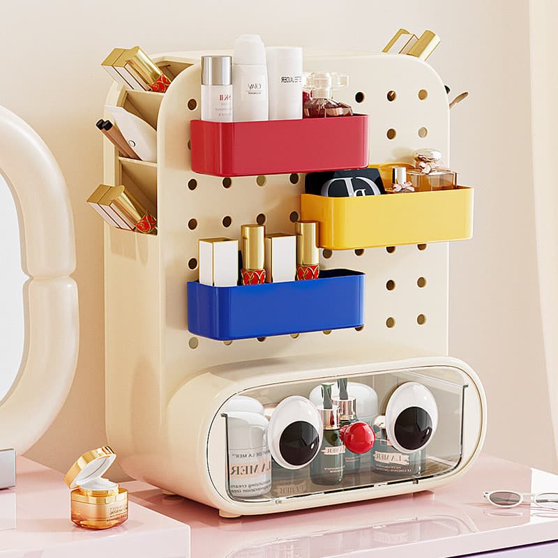 Caixa de armazenamento de cosméticos dopamina casa Desktop diversos organizador caixa com gaveta fixado na parede caixa