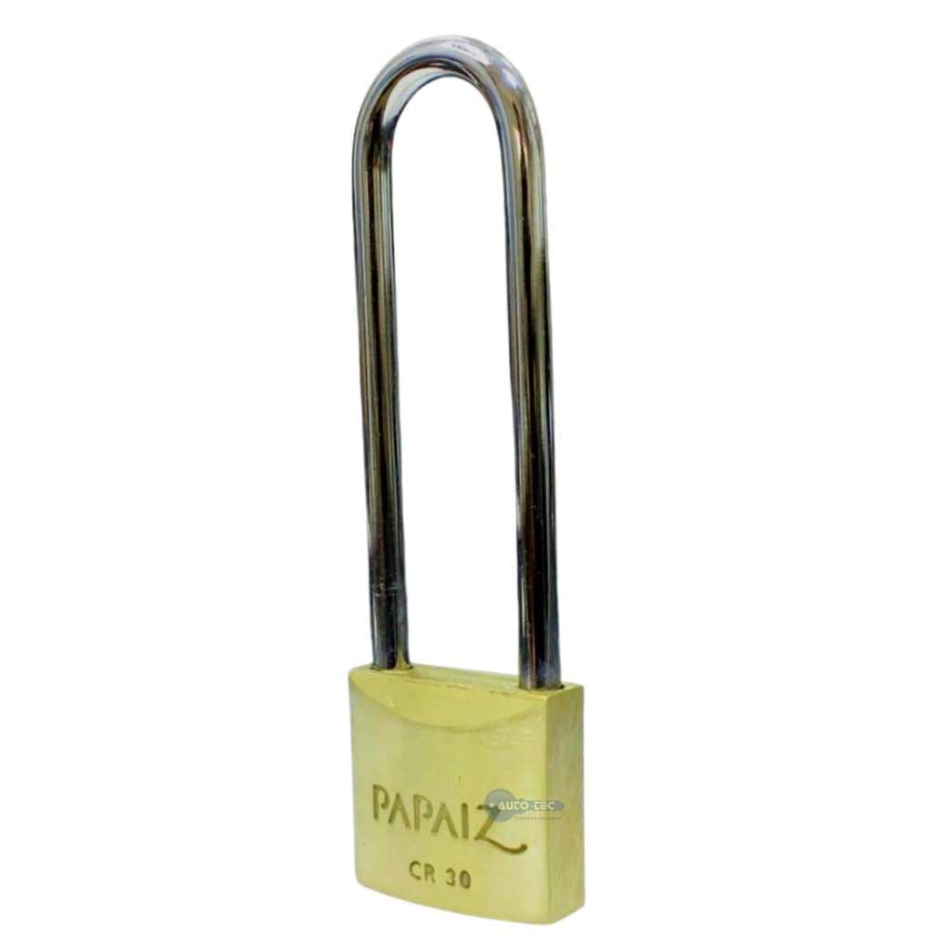 Cadeado Cr30/70mm Yale Haste Longa Papaiz Latão Para Portão e Bicicletas