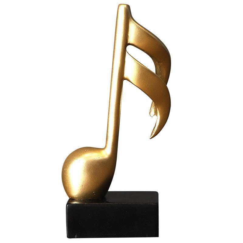 Minimalista Ouro Música Nota Escultura Resina Arte Estatueta Decoração Para Mesa De Jantar Peça Central Casa
