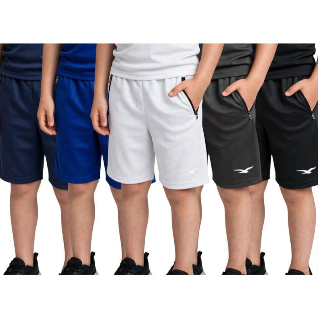 Kit 5 Bermudas Infantil Menino Chimpa Poliéster Esportiva