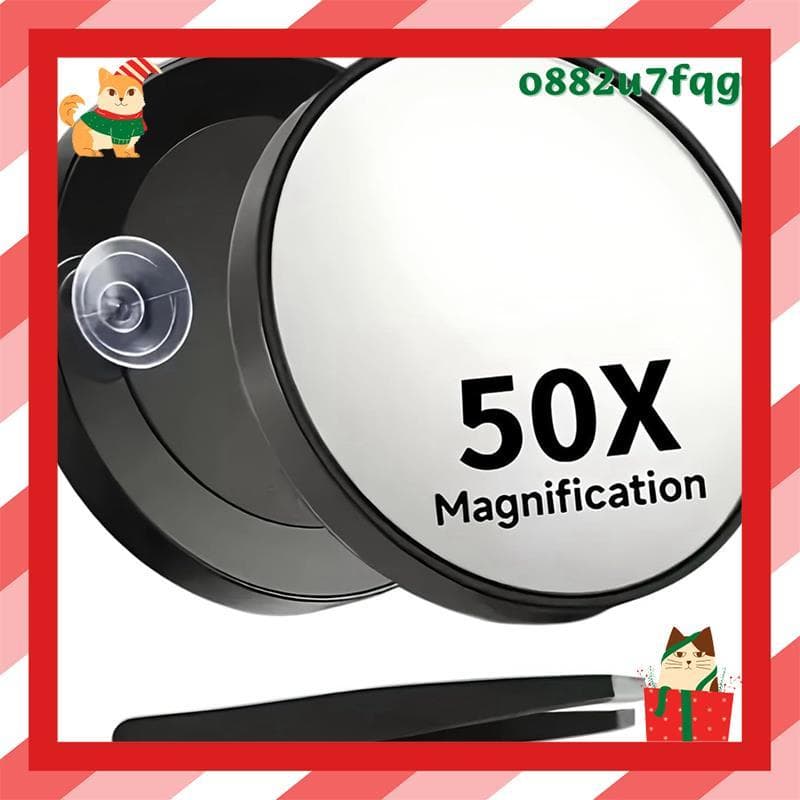 Ampliação De Maquiagem Mirros Mirror 50X Com Ventosa E Pinça-Tamanho De Viagem Para Cuidados A Pele Detalhada o882u7fqg.