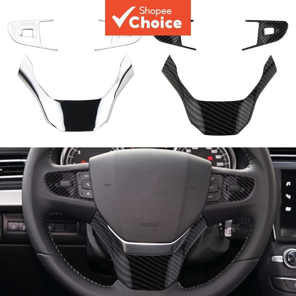 Capa De Acabamento De Volante Cromada De Fibra De Carbono Para Peugeot 508 2011-2016 Capas Interior Do Carro