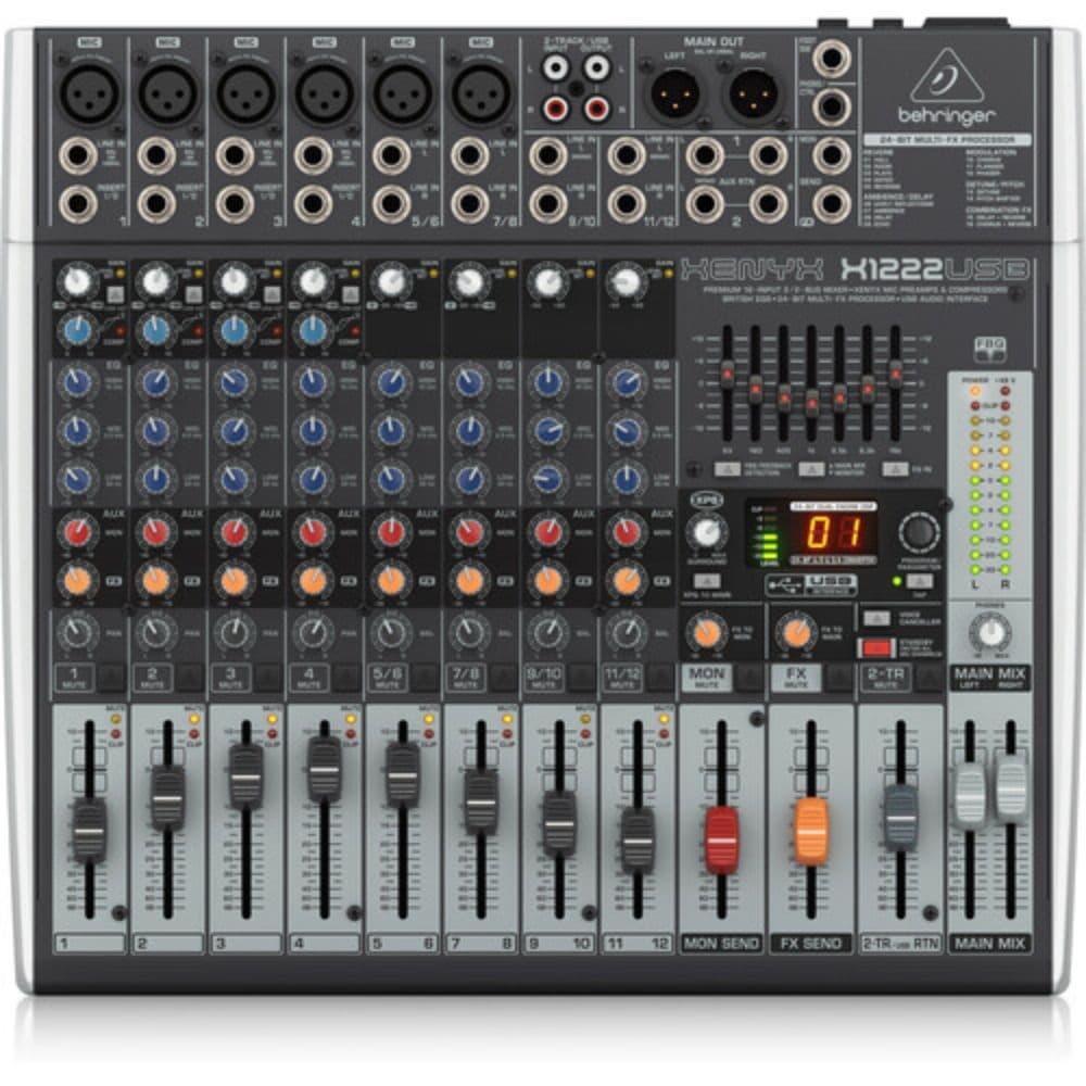Mesa de Som Behringer Xenyx X1222USB 12 Canais com Efeitos