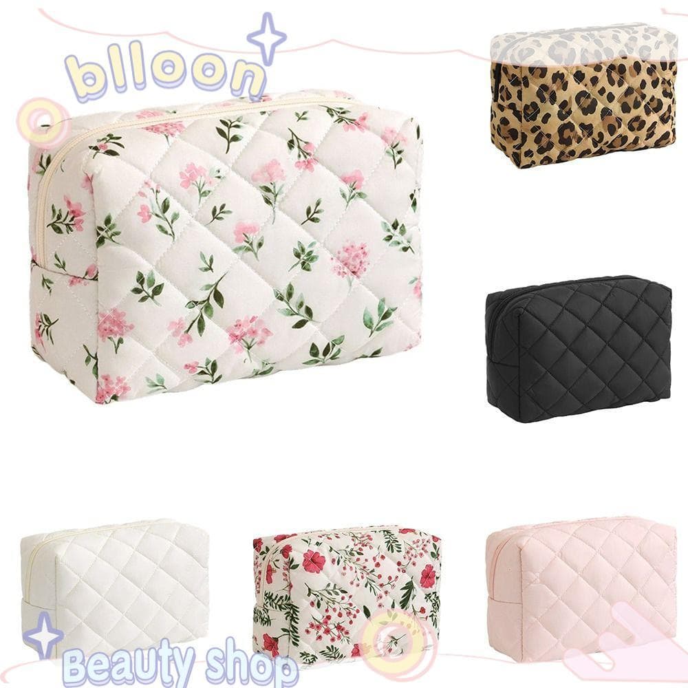Bolsa Cosmética , De Maquiagem Estampada Com Flores Acolchoadas Leve De Higiene Para Viagem De Grande Capacidade