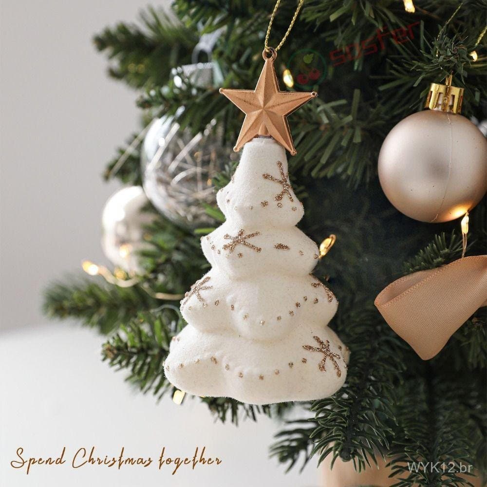 Enfeite para Árvore de Natal, Detalhes Elegantes com Brilho, Pingente Decorativo, Estrela Compacta para o Topo, Decoraçã
