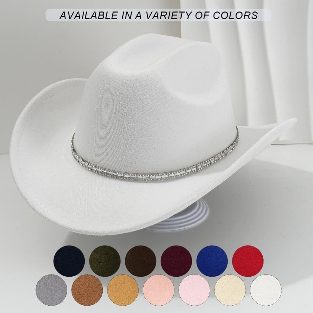 Chapéu de cowboy do país ocidental Chapéu de cavaleiro Chapéu de festa Chapéu de cowboy pastor unissex estilo europeu am