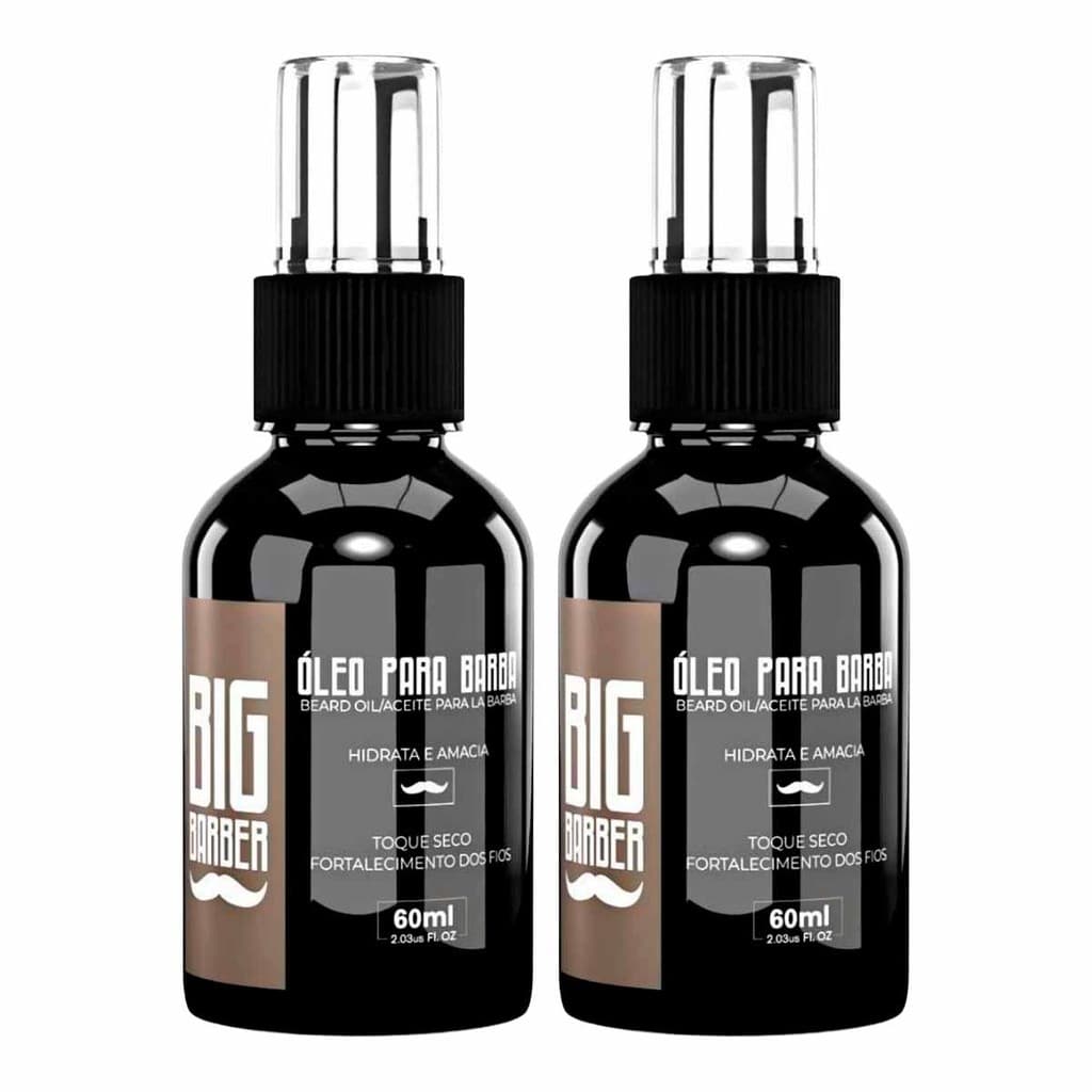 Kit 2x Óleo Para Barba Hidratante 60ml Big Barber