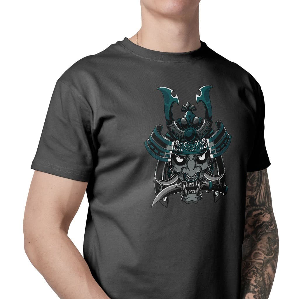 Camiseta Personalizada Streetwear Casual Máscara Samurai Japão 100% Algodão Unissex