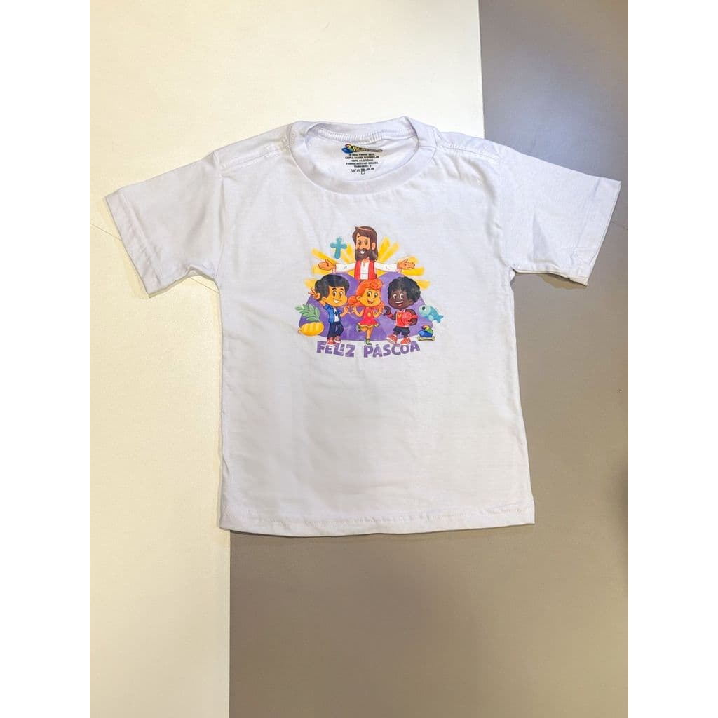 Camiseta Infantil 3 Palavrinhas  Edição Especial de Páscoa