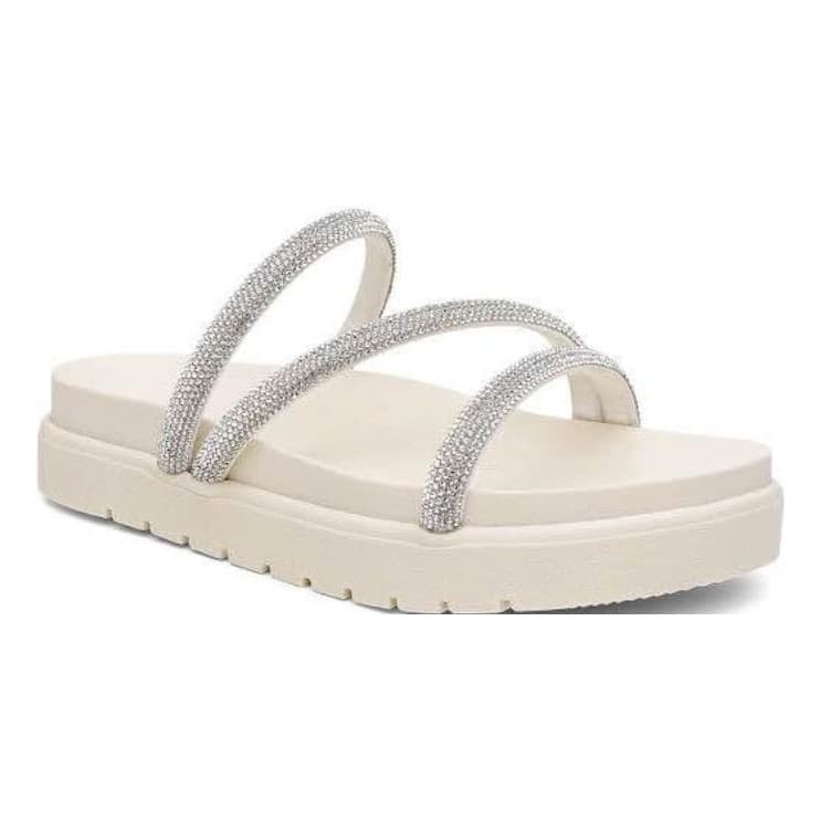 Sandalia Papete  Feminina Tiras Strass Macia Original